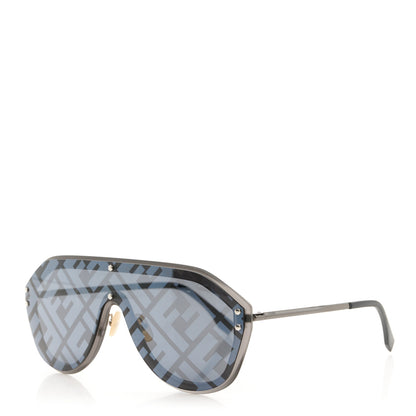 Fendi FF Fabulous Shield Sunglasses FF M0039/G/S Black 1 of 10