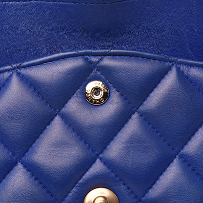 Chanel Lambskin Quilted Jumbo Double Flap Blue 12 of 20