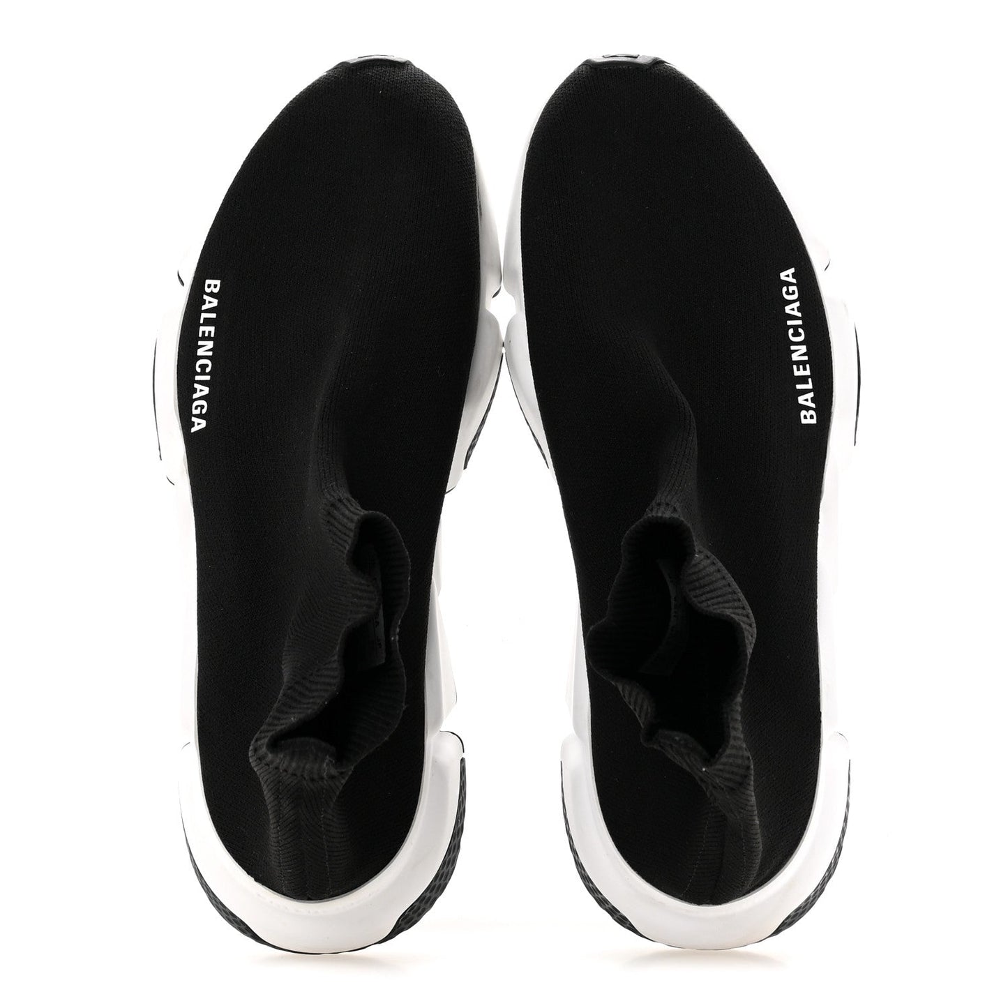Neoprene Knit Womens Speed Sneakers 39 Black White