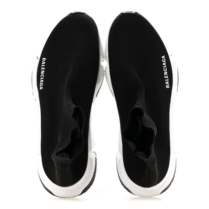 Balenciaga Neoprene Knit Womens Speed Sneakers 39 Black White 2 of 9