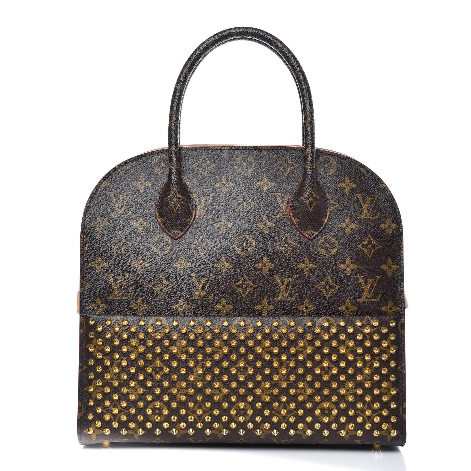 Louis Vuitton Monogram Calf Hair Spikes Iconoclasts Christian Louboutin Tote Red 1 of 14