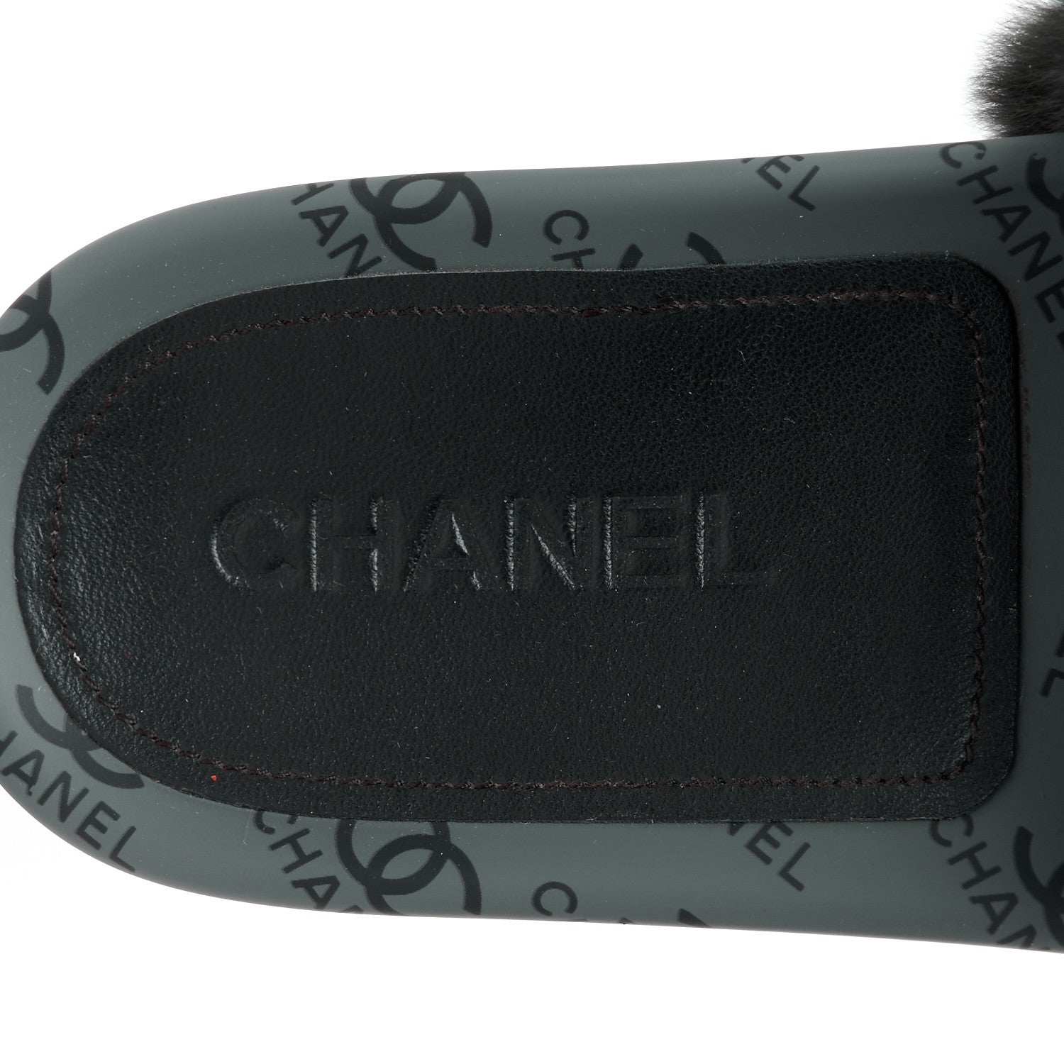 Chanel Orylag Rabbit Fur Mules 38 Black 7 of 9
