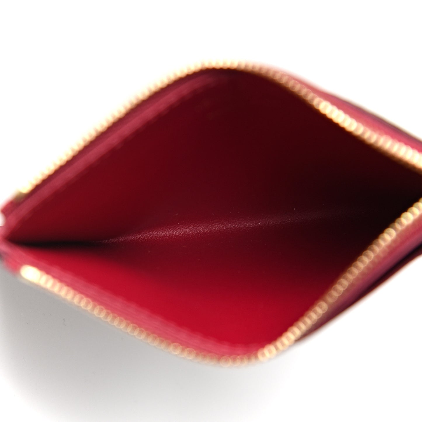 Monogram Zipped Card Holder Fuchsia