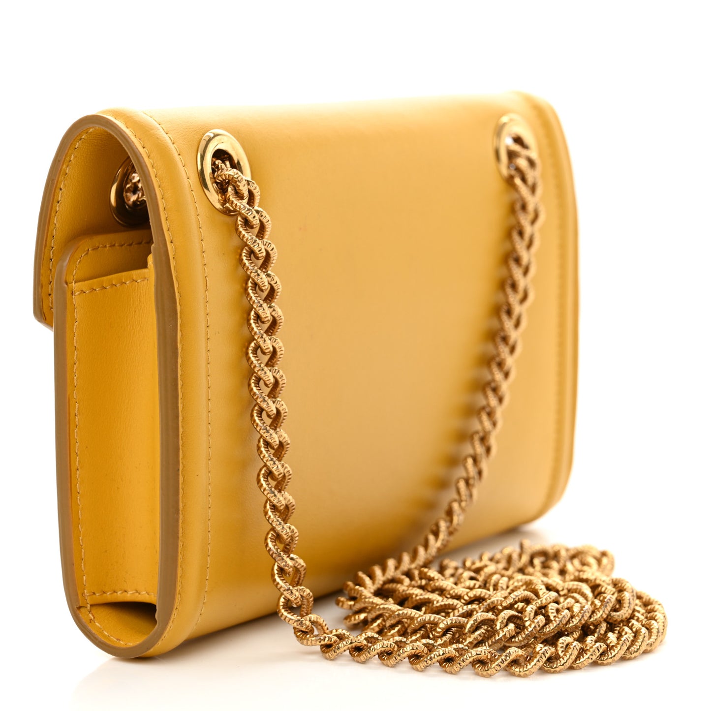 Smooth Calfskin Devotion Envelope Phone Bag Senape