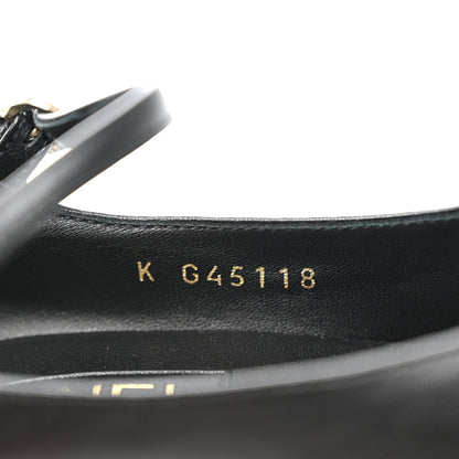 Chanel Lambskin Grosgrain Cap Toe CC Mary Jane Pumps 36 Black 9 of 10