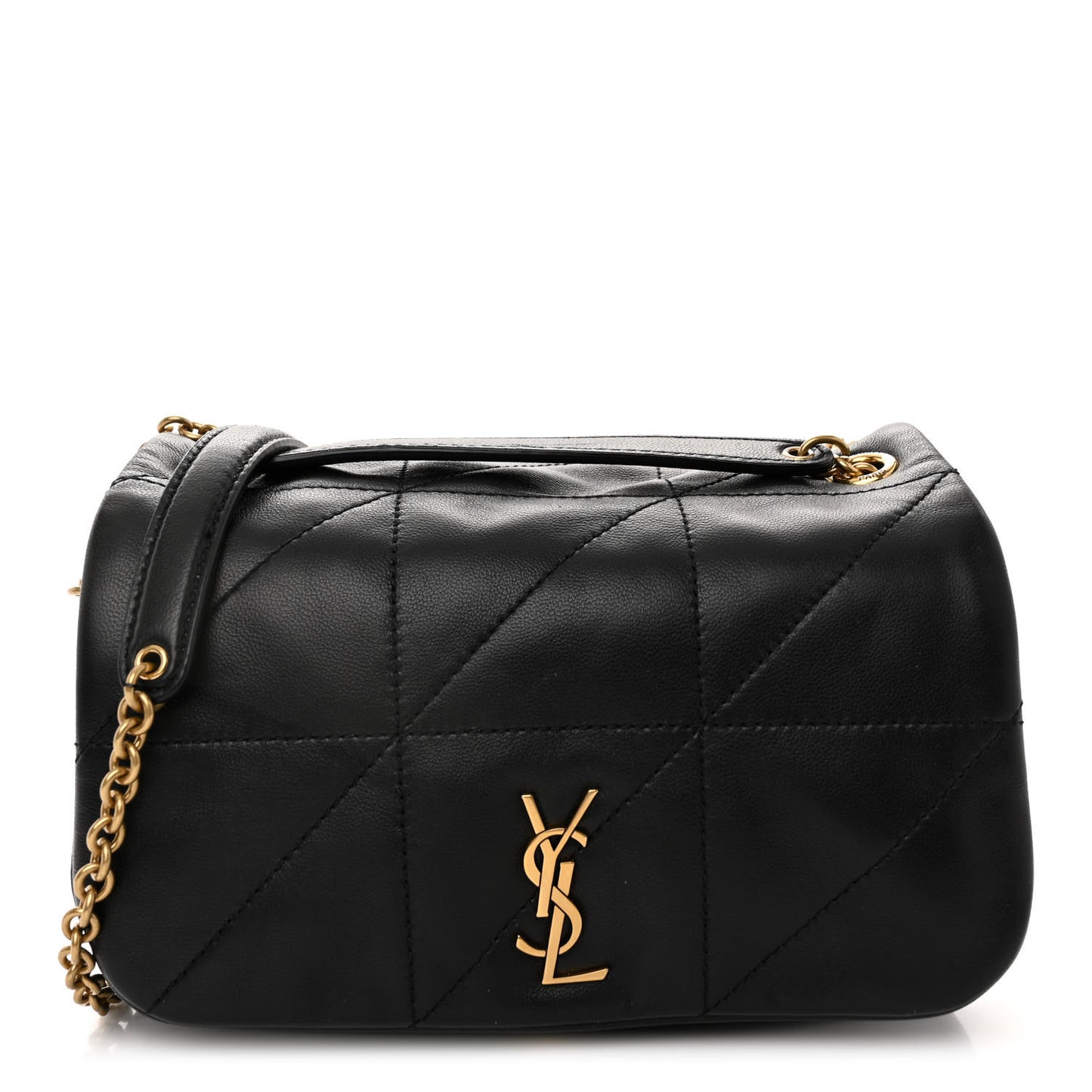 Lambskin Matelasse Monogram Mini Jamie 4.3 Black