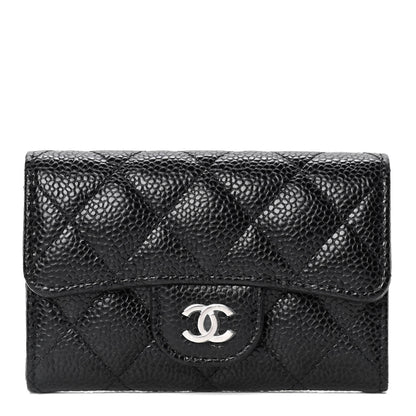 Chanel Caviar Quilted Flap Card Holder Wallet Black 1 of 4