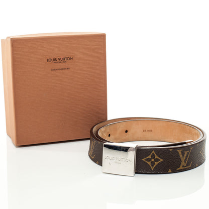 Louis Vuitton Monogram Belt w Silver Buckle 7 of 7