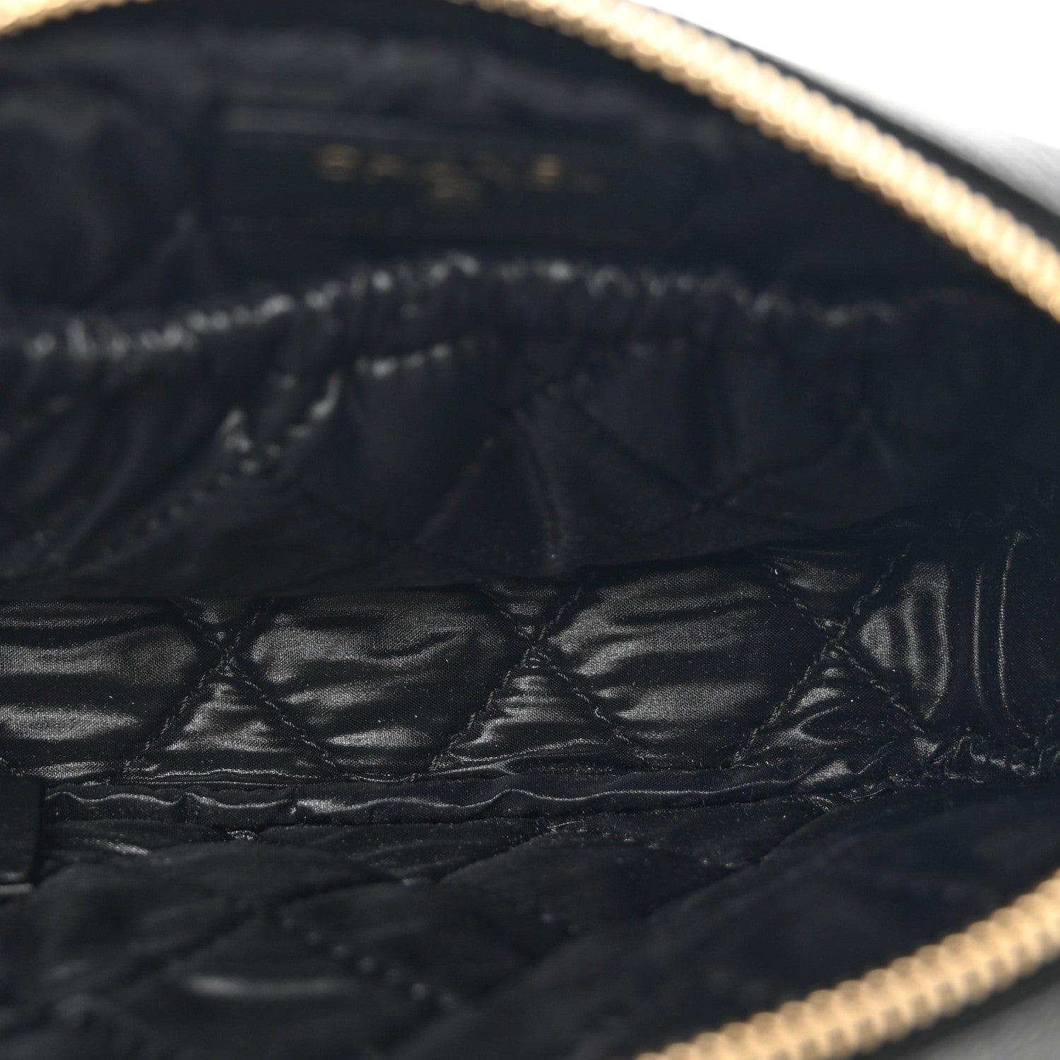 Chanel Caviar Quilted Small Curvy Pouch Cosmetic Case Black 5 of 8