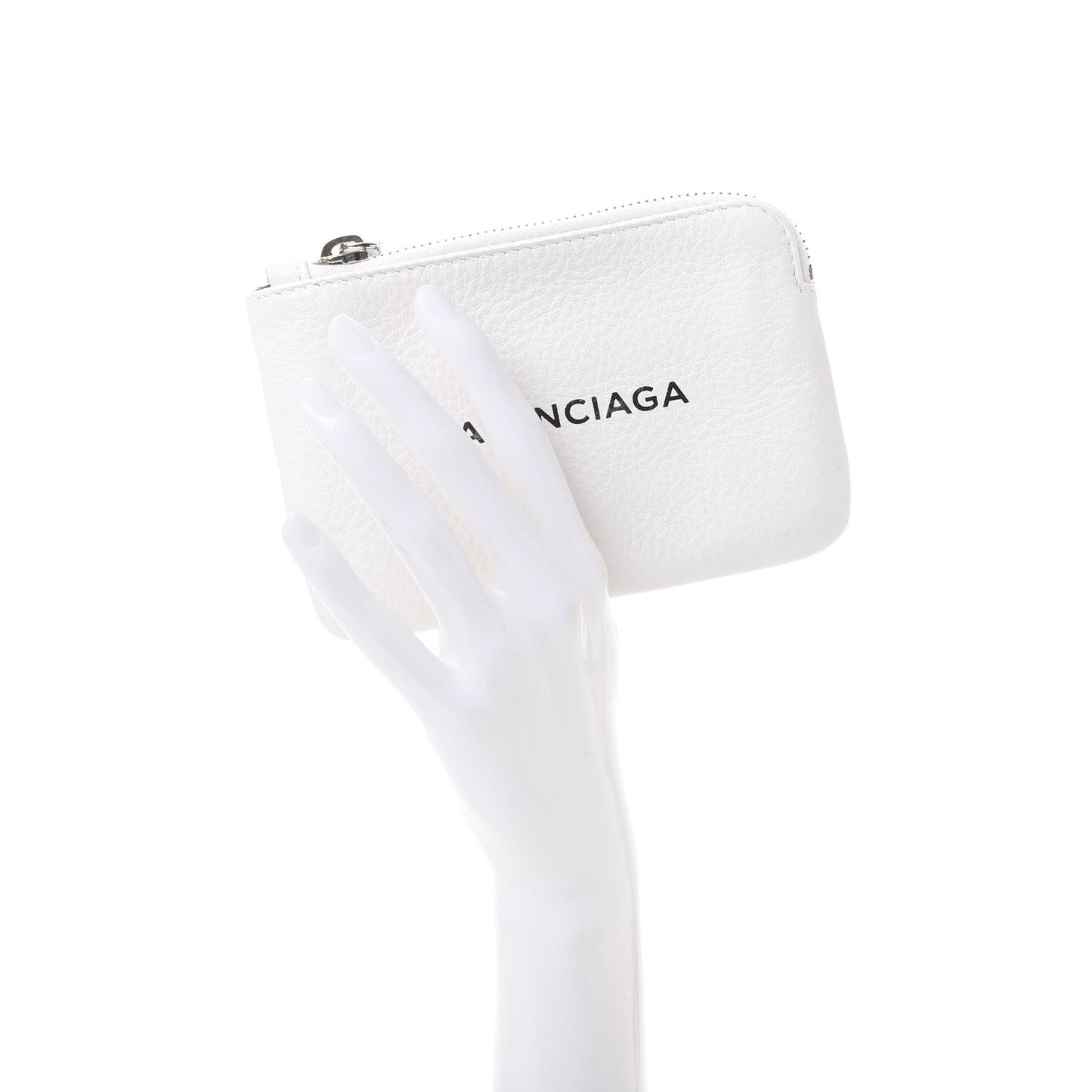 Calfskin XS Everyday Zip Coin Pouch White