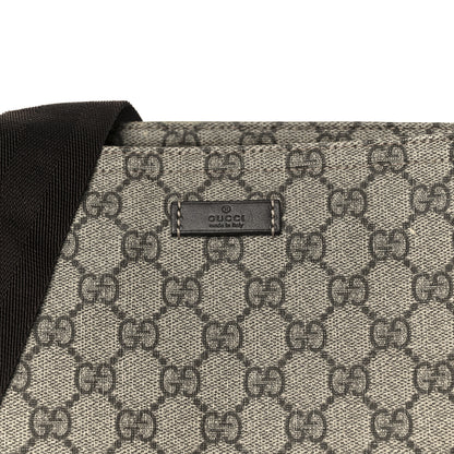 Gucci GG Supreme Monogram Medium Flat Messenger Bag Dark Brown 8 of 10