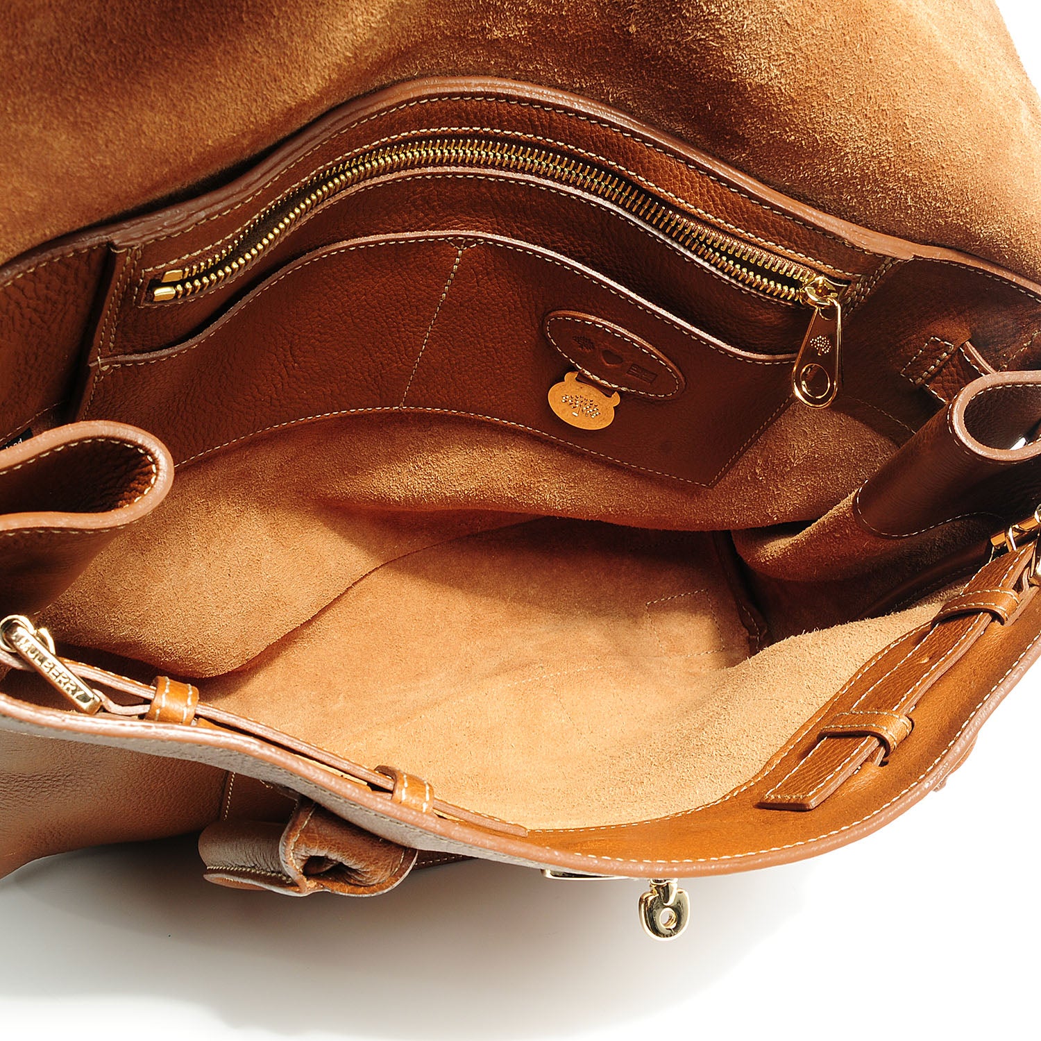 Mulberry Grainy Leather Union Jack Bayswater Satchel Oak 5 of 8