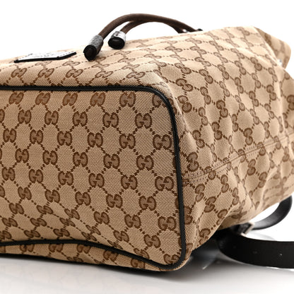 Gucci Monogram Dollar Calfskin O Drawstring Backpack Beige Ebony Testa di Moro Dark Chocolate 10 of 10