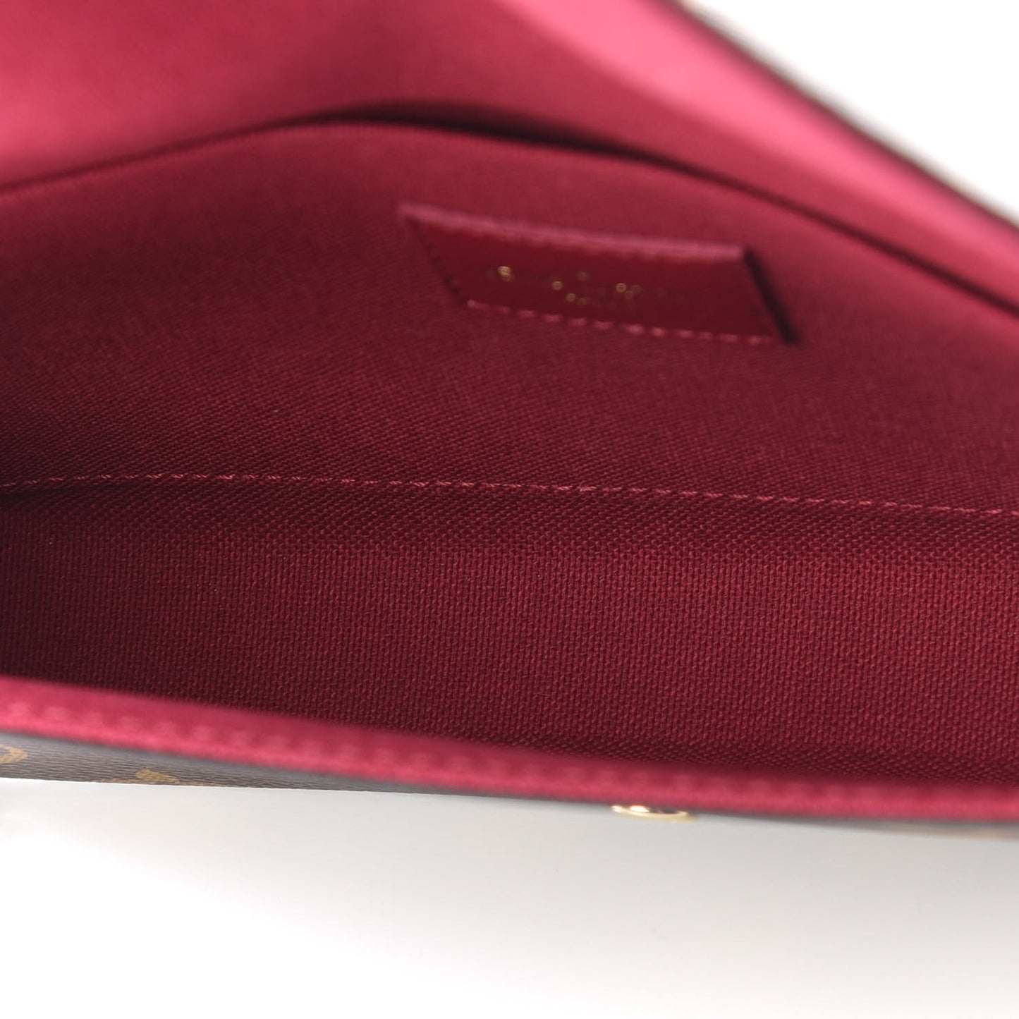 Monogram Pochette Felicie Chain Wallet Fuchsia