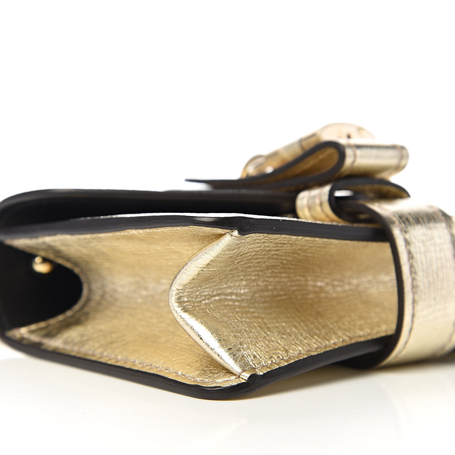 Chloe Metallic Textured Calfskin Aby Convertible Chain Shoulder Bag Gold 9 of 11