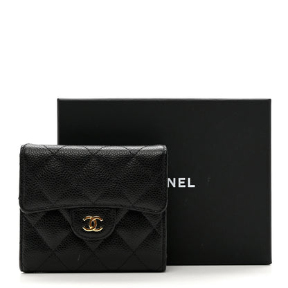 Chanel Caviar Quilted Compact Flap Wallet Black 9 of 9