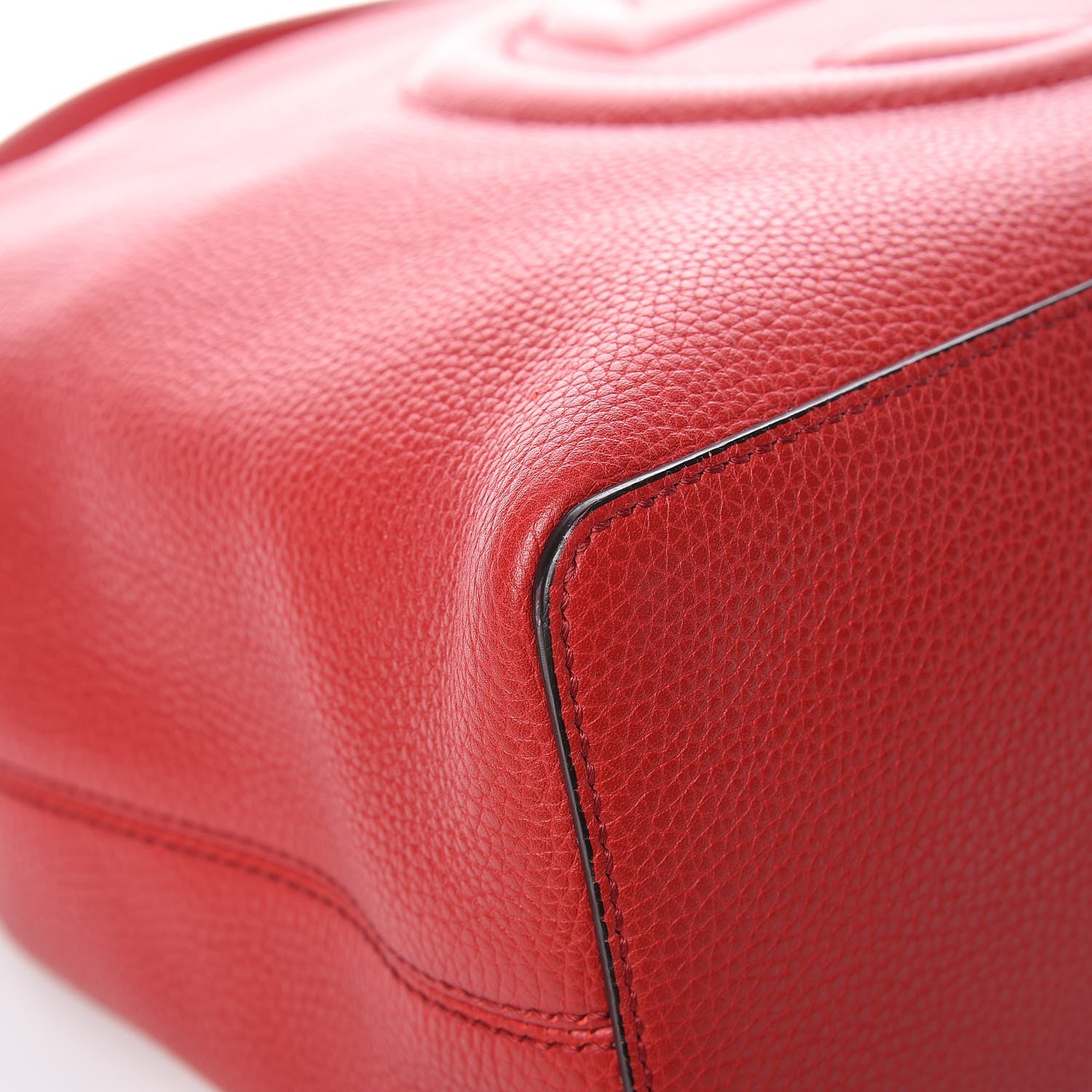 Gucci Pebbled Calfskin Large Soho Hobo Tabasco Red 6 of 12