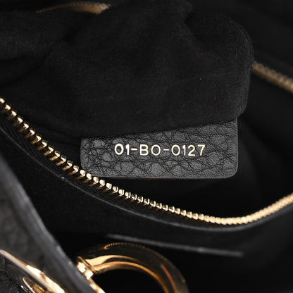 Christian Dior Grained Calfskin Cannage Medium Supple Lady Dior Black 7 of 10