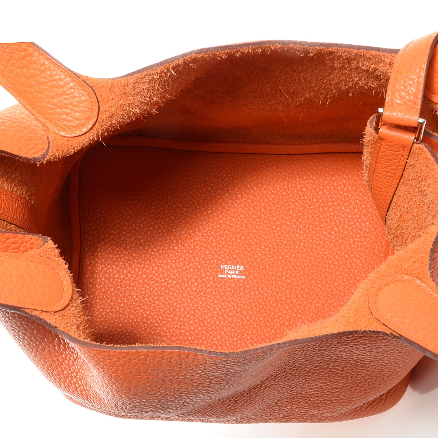 Hermes Taurillon Clemence Picotin Lock MM Orange 6 of 10