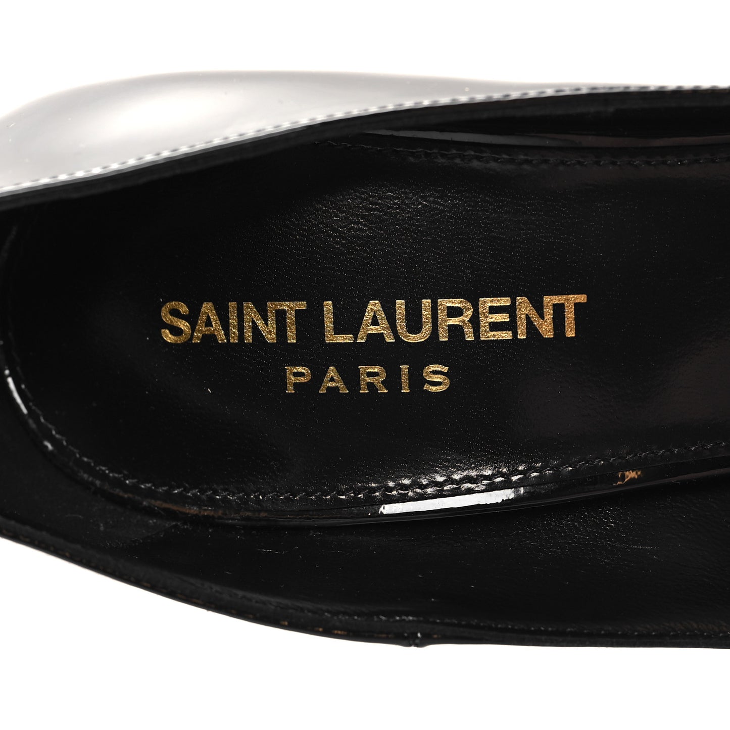 Patent Calfskin Zoe 105 Pump 38.5 Black