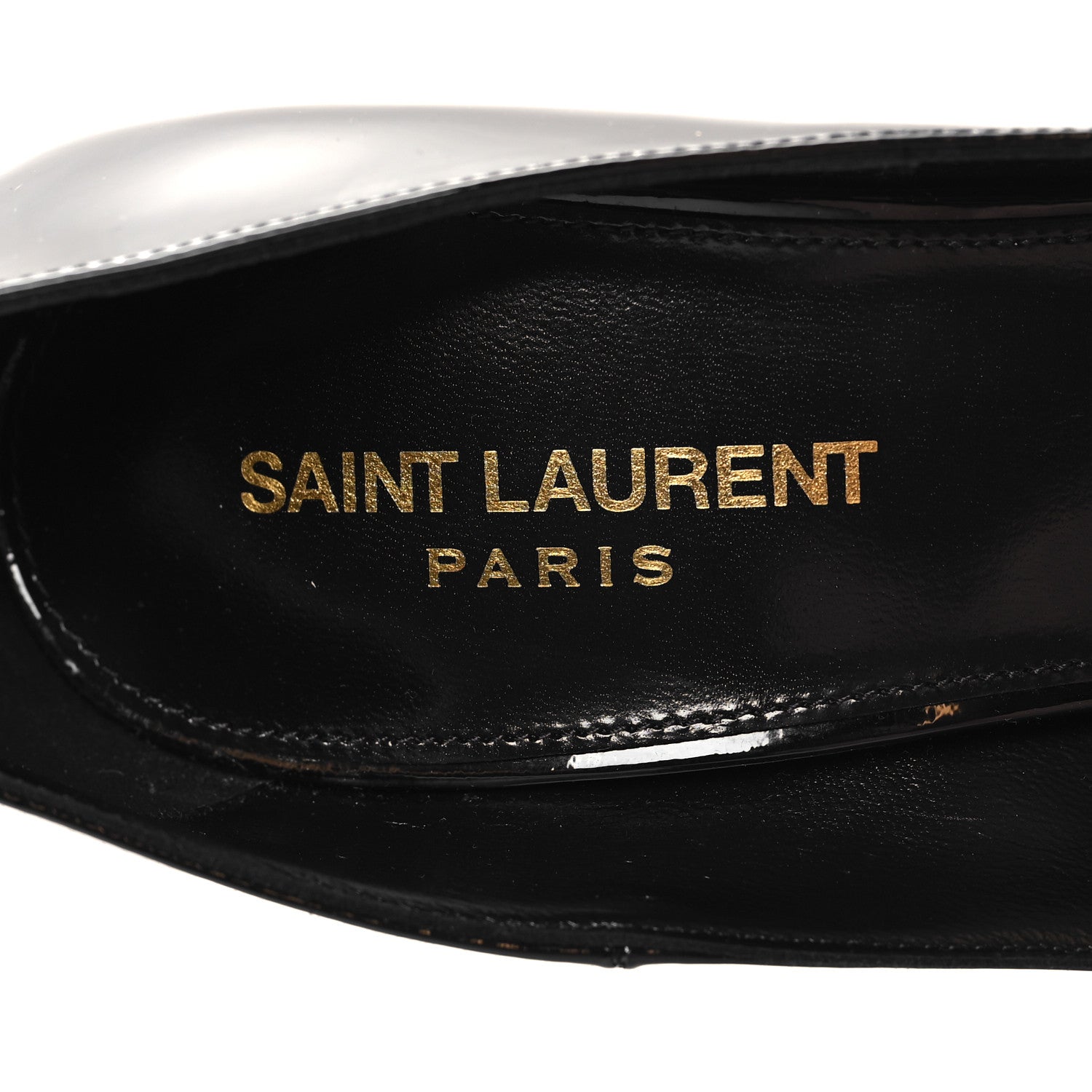 Saint Laurent Patent Calfskin Zoe 105 Pump 38.5 Black 9 of 9