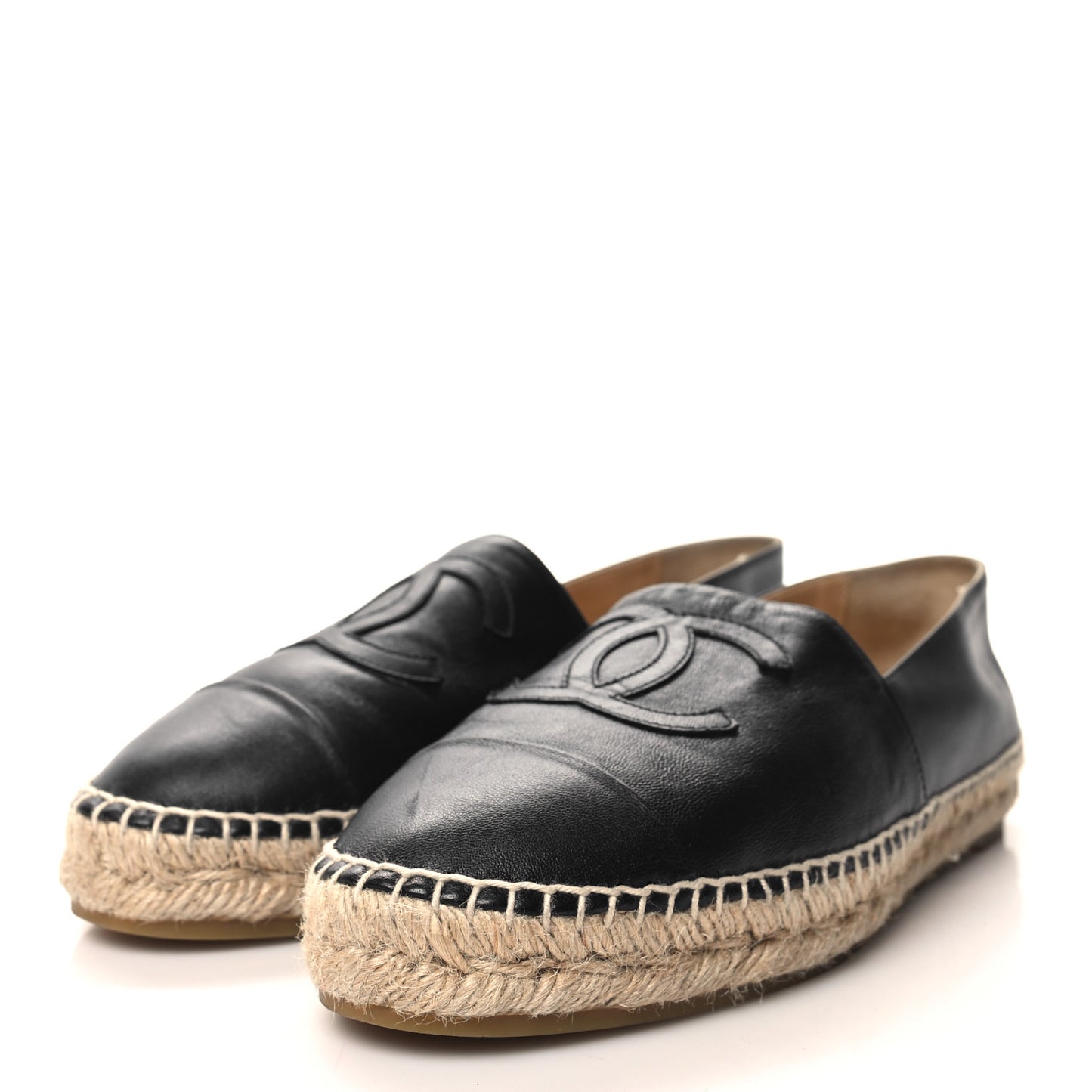 Lambskin CC Espadrilles 40 Black