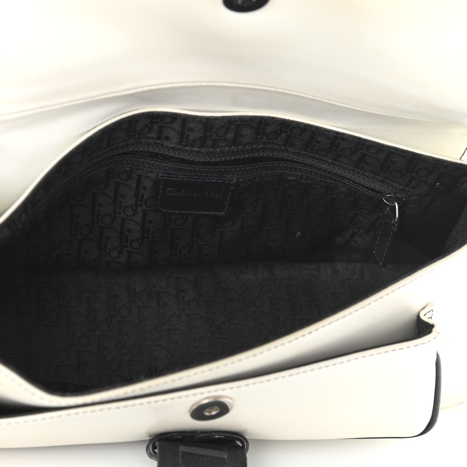 Christian Dior Coated Canvas Crystal Hardcore Bag White 5 of 19