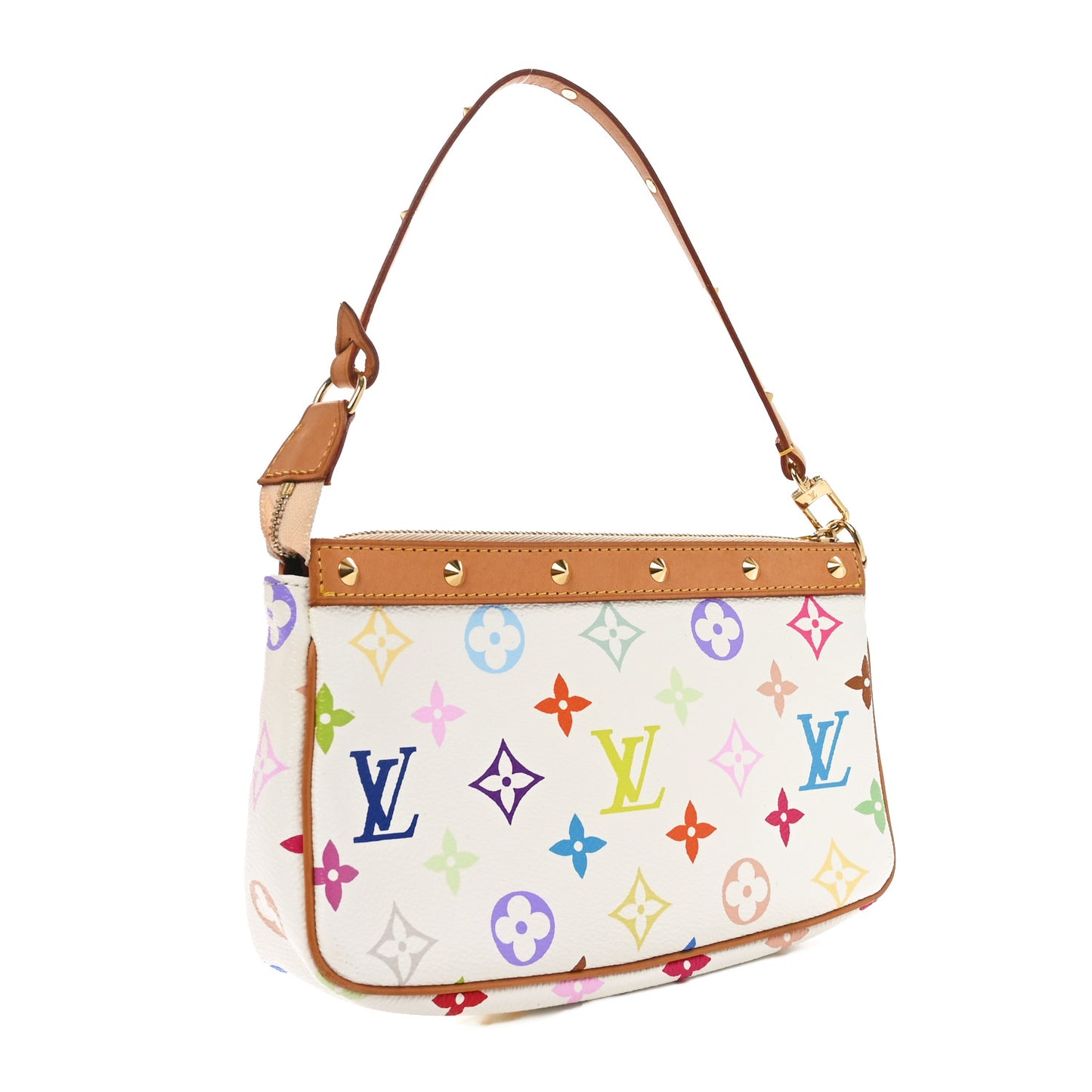 Monogram Multicolor Pochette Accessories White