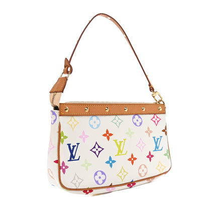 Louis Vuitton Monogram Multicolor Pochette Accessories White 3 of 9