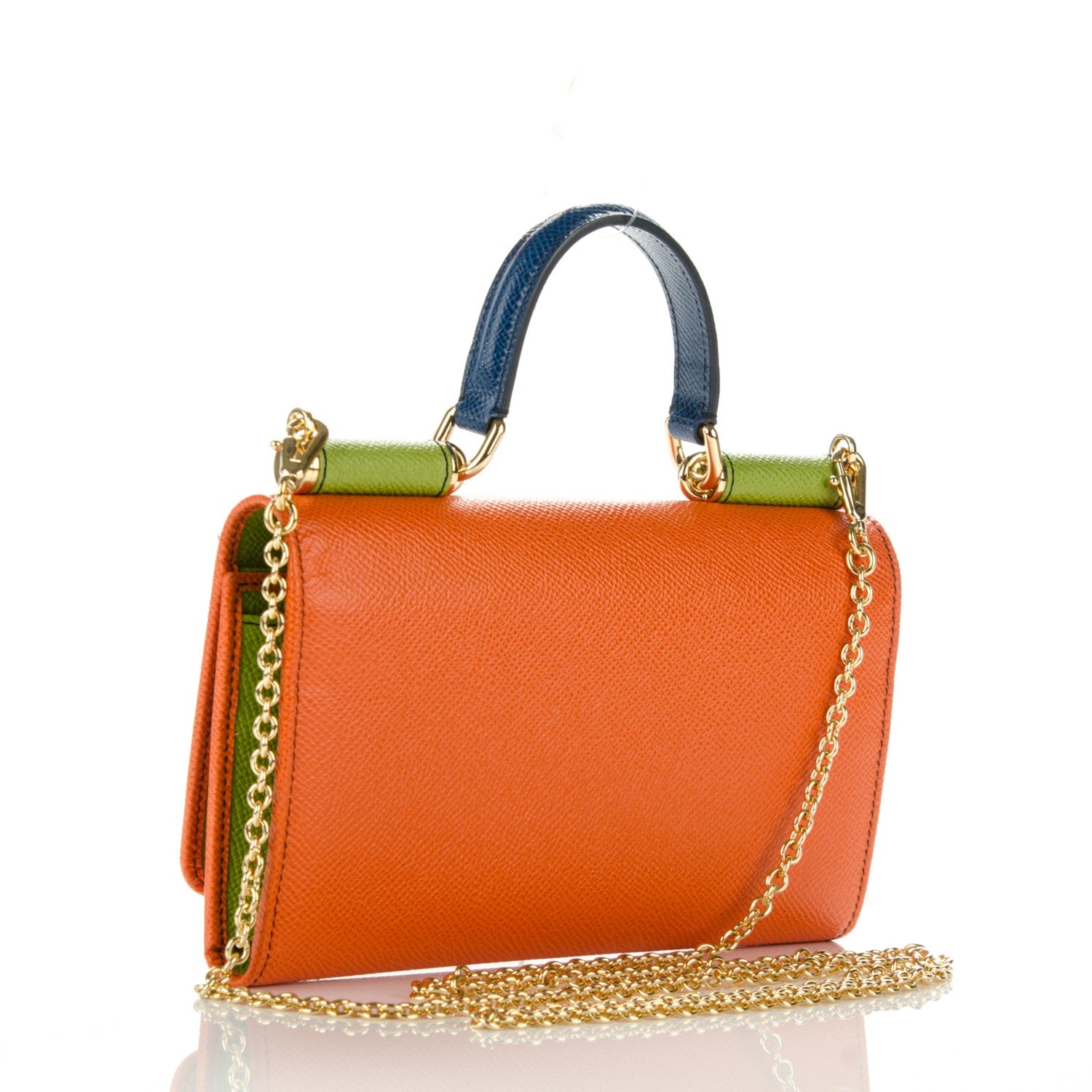 Dolce & Gabbana Dauphine Wallet On Chain Orange 3 of 6