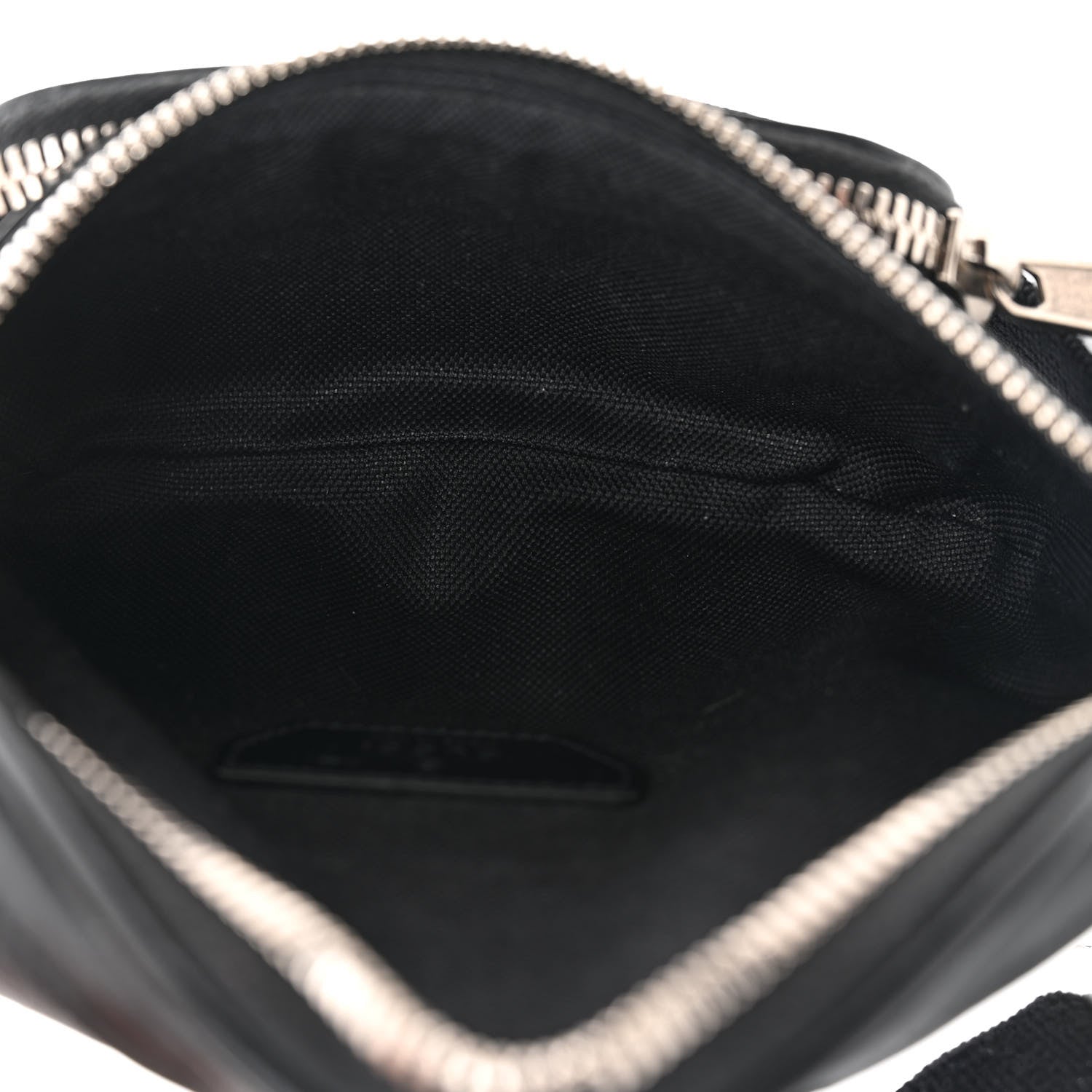 Gucci GG Supreme Monogram Textured Calfskin Retro Interlocking G Belt Bag Black 5 of 11
