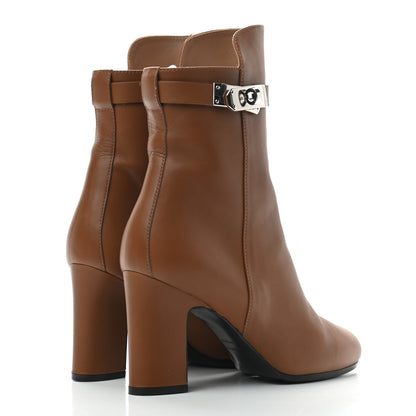 Hermes Calfskin Joueuse Ankle Boots 37 Camel 4 of 9