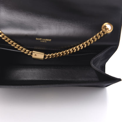 Saint Laurent Suede Studded Medium Classic Monogram Kate Satchel Black 5 of 9