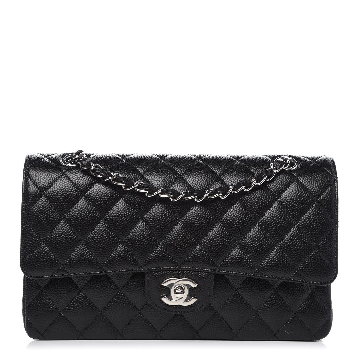 Chanel Caviar Quilted Medium Double Flap Black 1 of 8