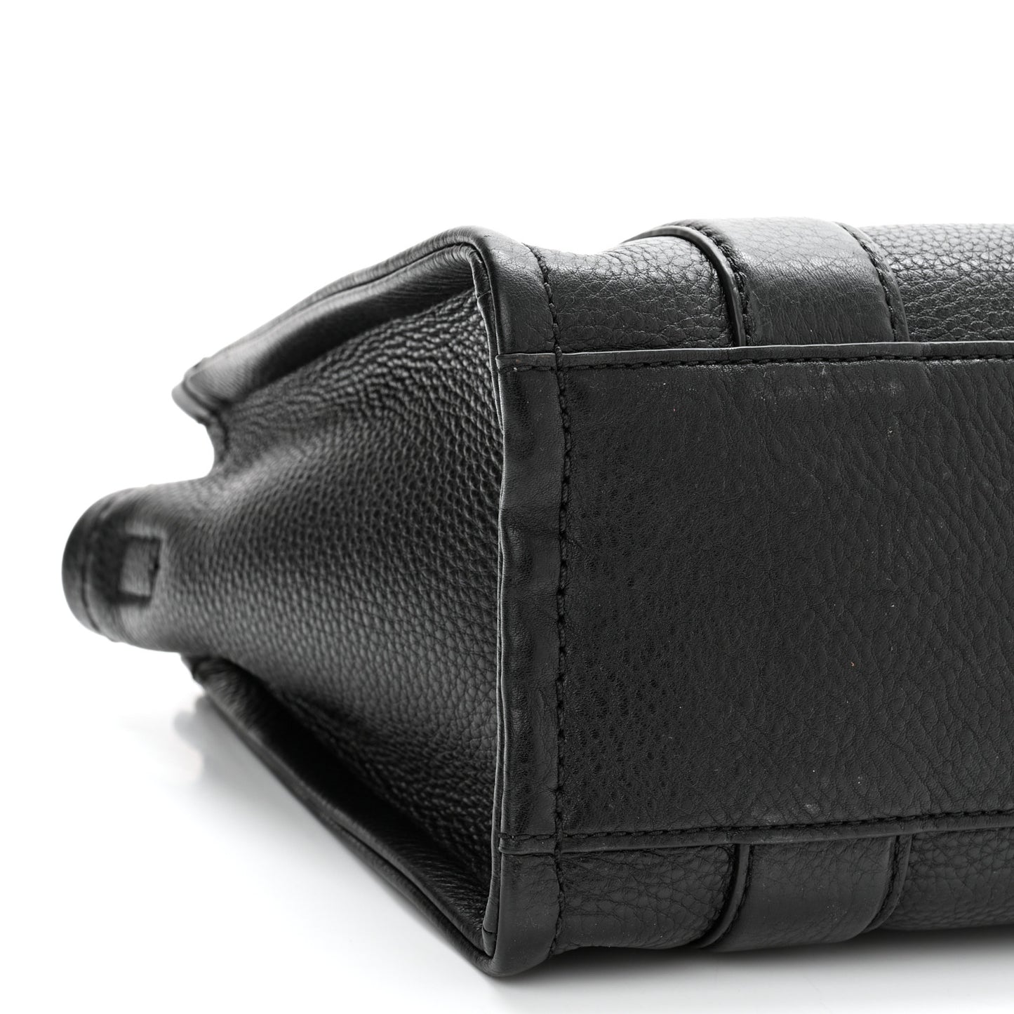Grained Calfskin Small The Tote Bag Black