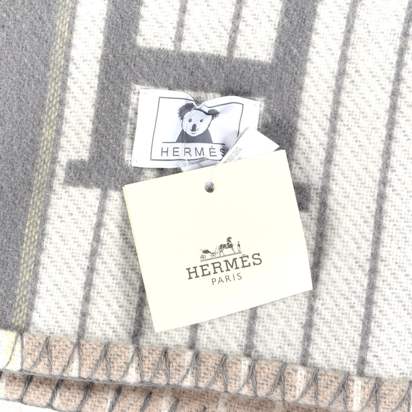 Wool Cashmere Avalon Passe-Passe Blanket Naturel