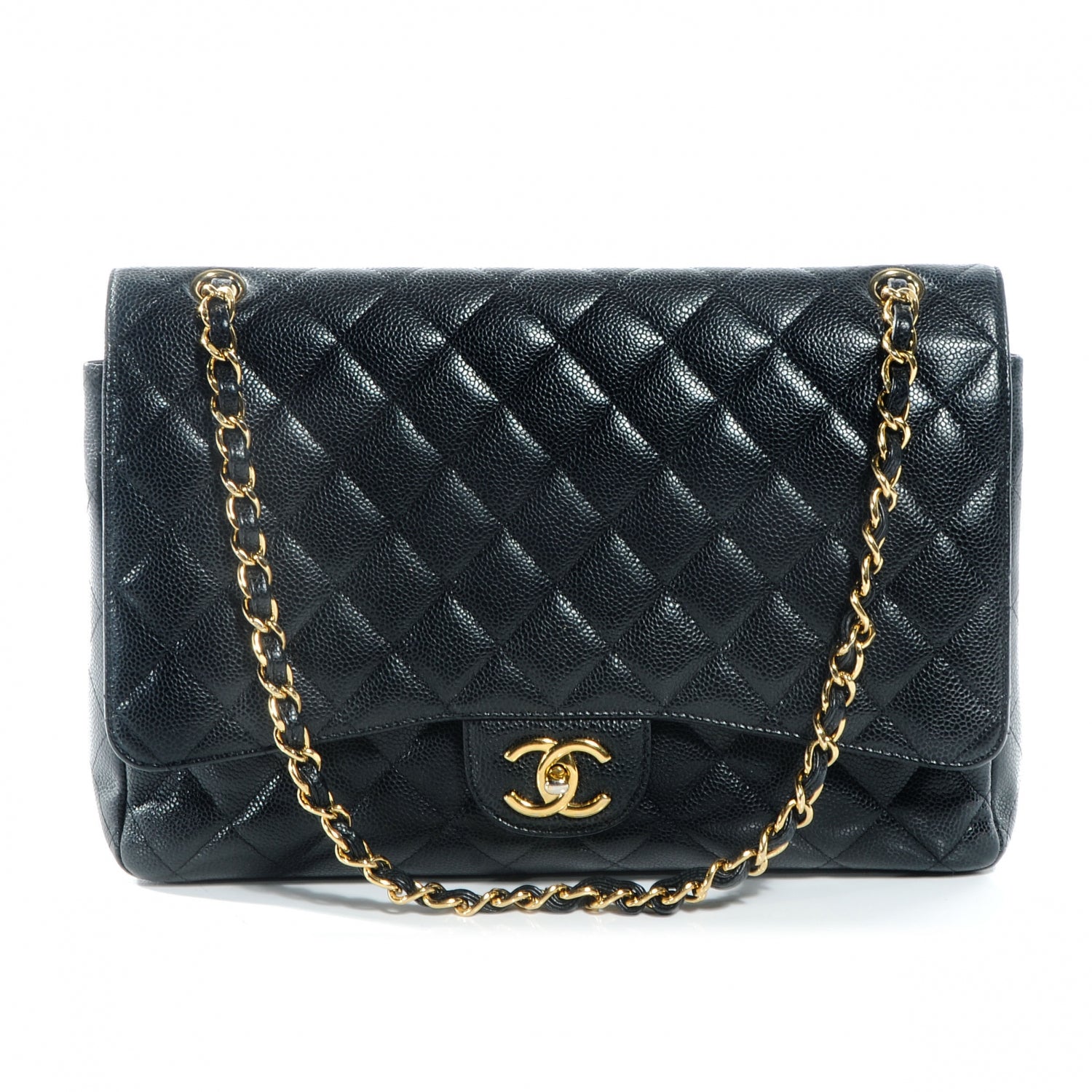 Chanel Caviar Quilted Maxi Double Flap Black 1 of 8