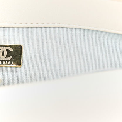 Chanel Shiny Lambskin Quilted Pearl Twist Mini Square Flap White 12 of 19