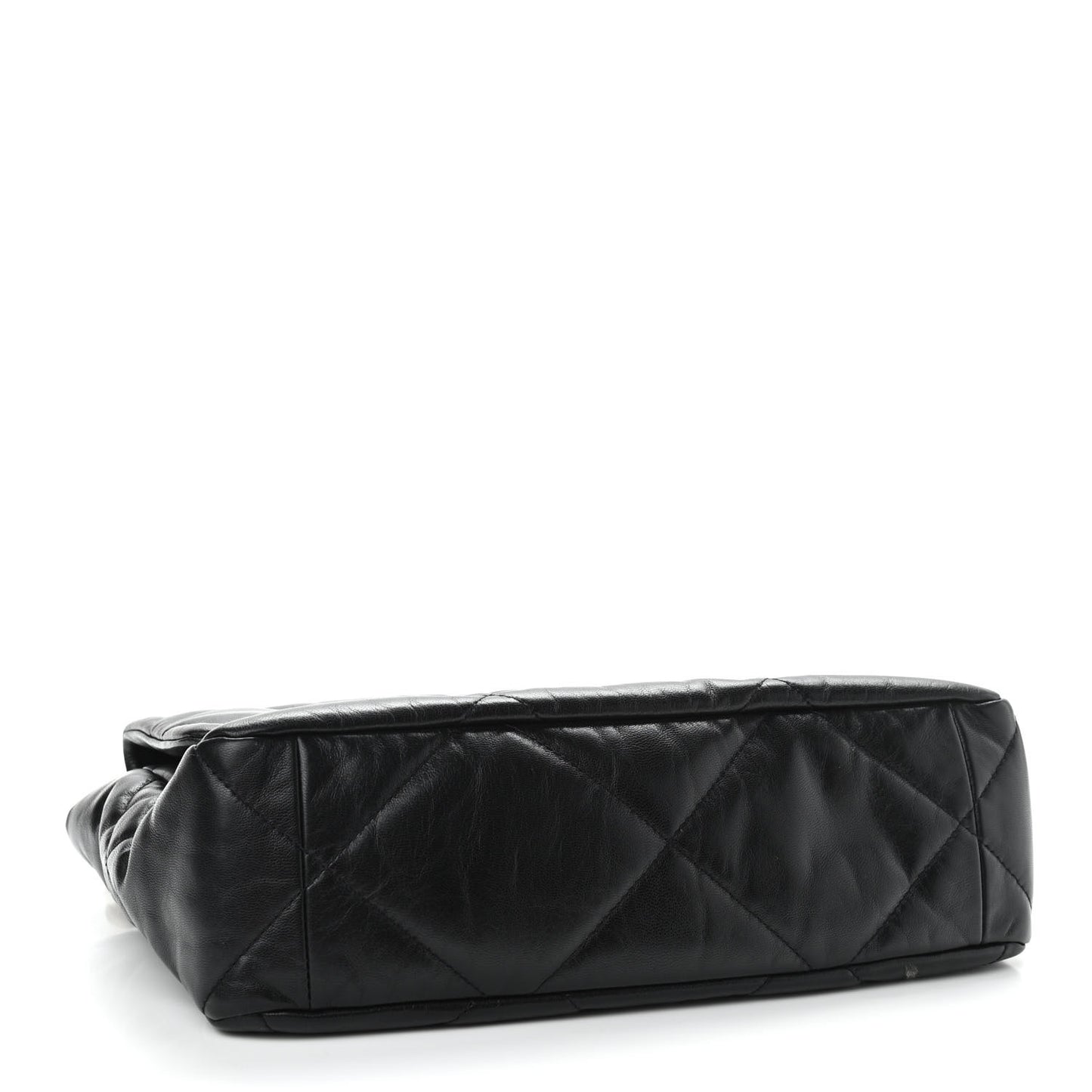 Goatskin Quilted Large Chanel 19 Flap Black