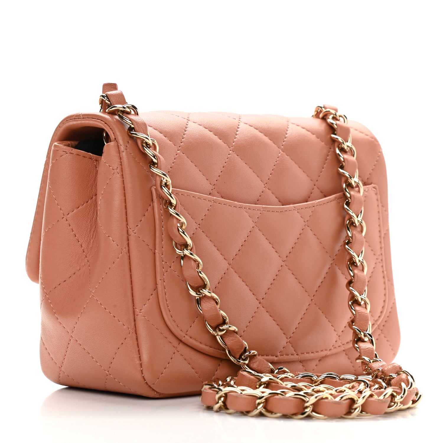 Chanel Lambskin Quilted Mini Square Flap Brown 4 of 13