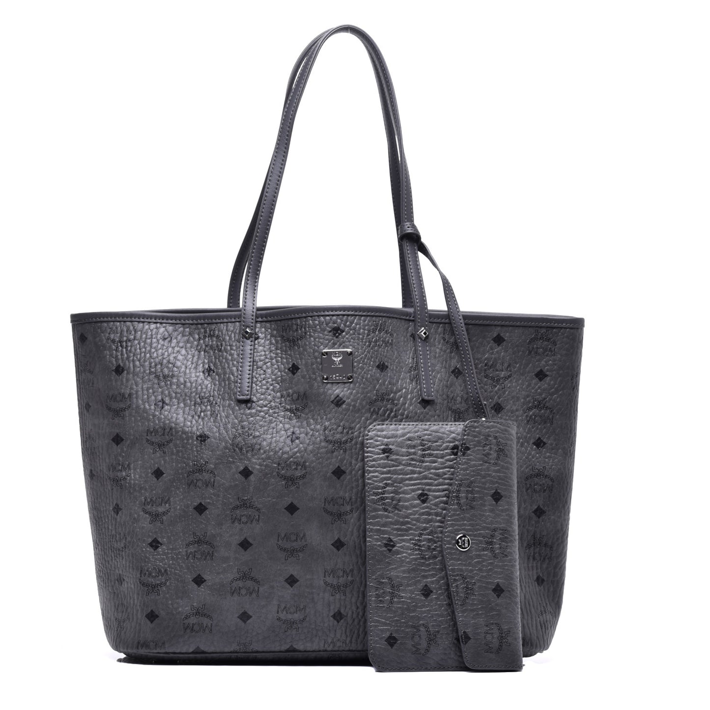 Visetos Medium Reversible Shopper Tote Phantom Grey