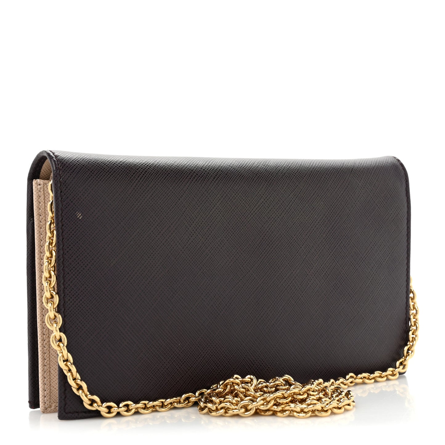 Calfskin Vara Wallet On Chain Plum