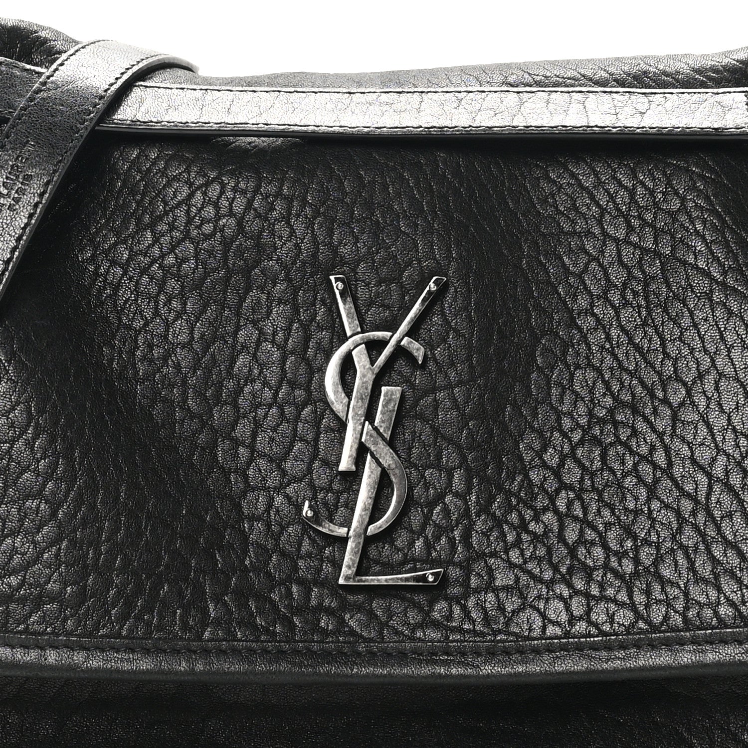 Saint Laurent Grained Lambskin Monogram Medium Niki Chain Satchel Black 8 of 10