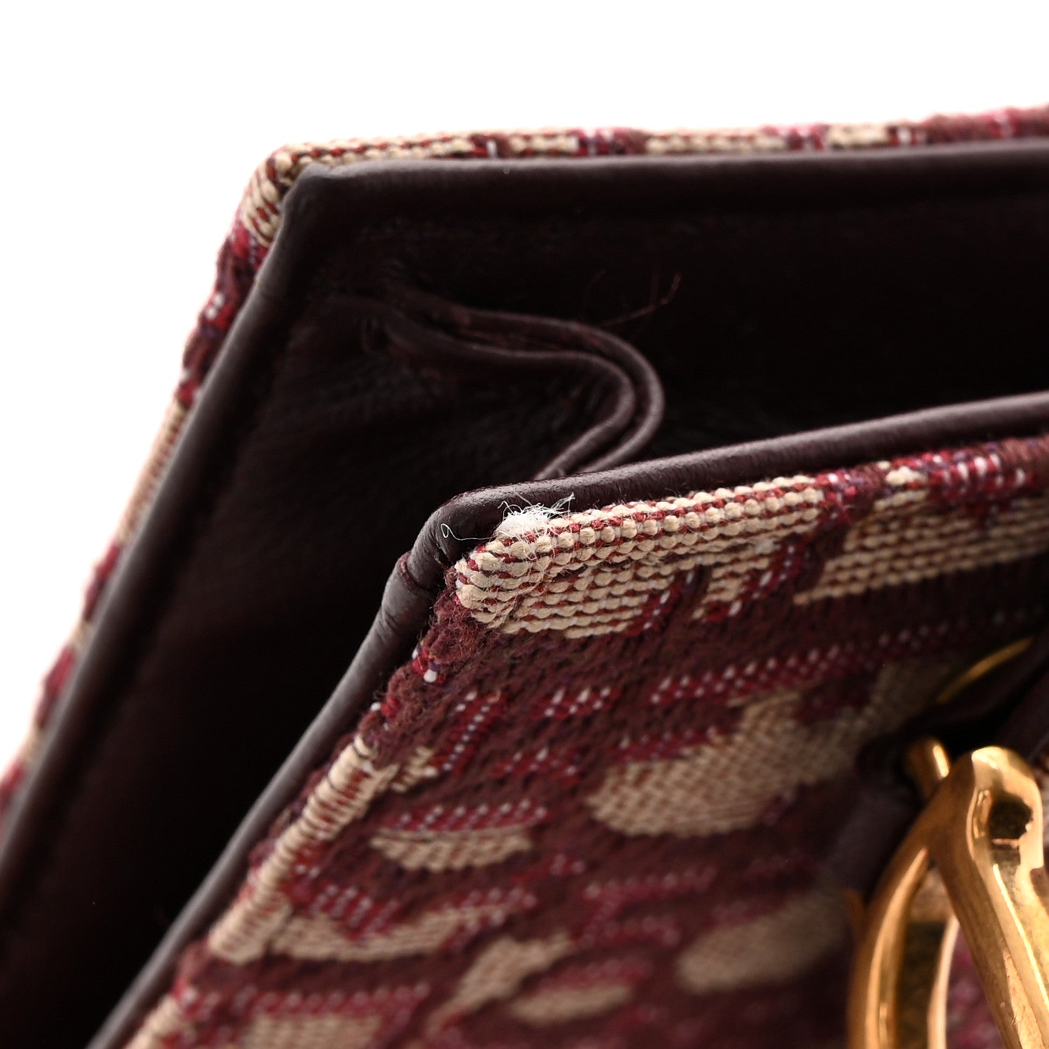 Christian Dior Oblique Saddle Card Holder Bordeaux 9 of 11