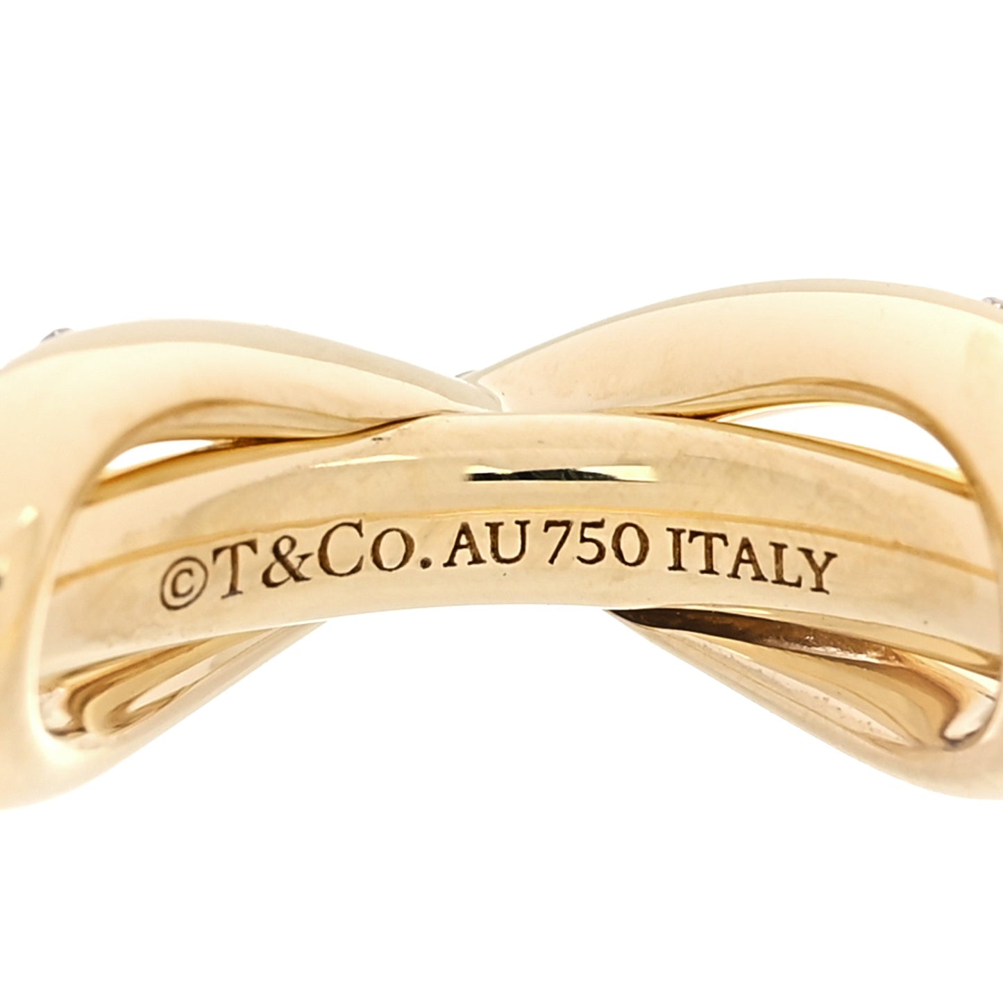 18K Yellow Gold Diamond Infinity Ring 47 4.25