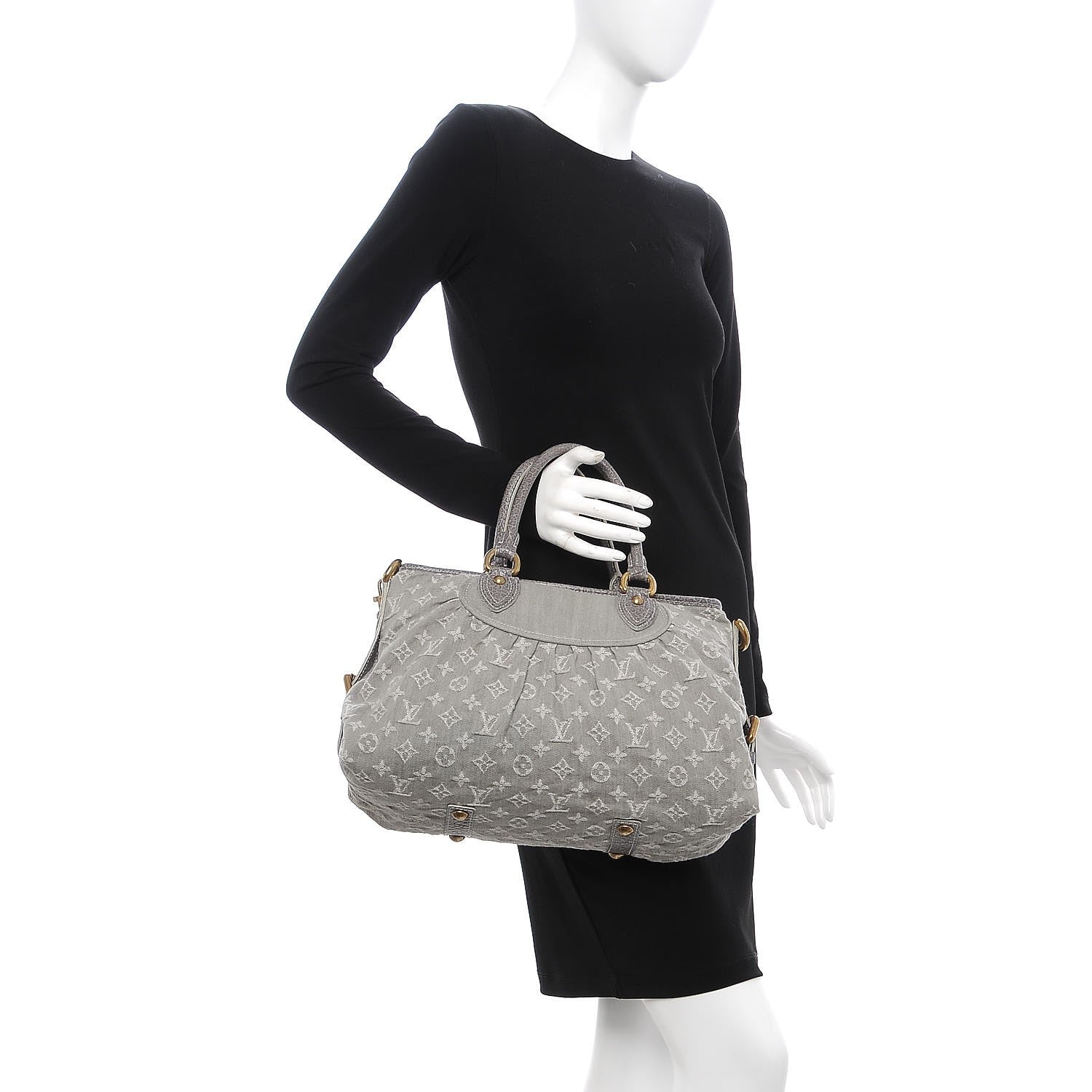 Louis Vuitton Denim Neo Cabby MM Grey 3 of 8
