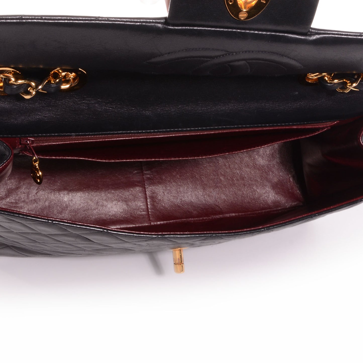 Lambskin XL Jumbo Flap Black