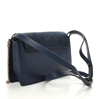 Chloe Suede Calfskin Small Faye Shoulder Bag Denim Blue 3 of 8