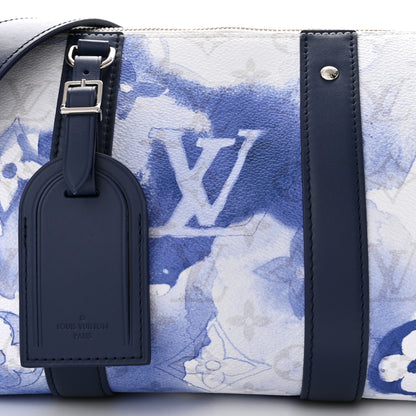 Louis Vuitton Monogram Watercolor City Keepall Blue 7 of 9