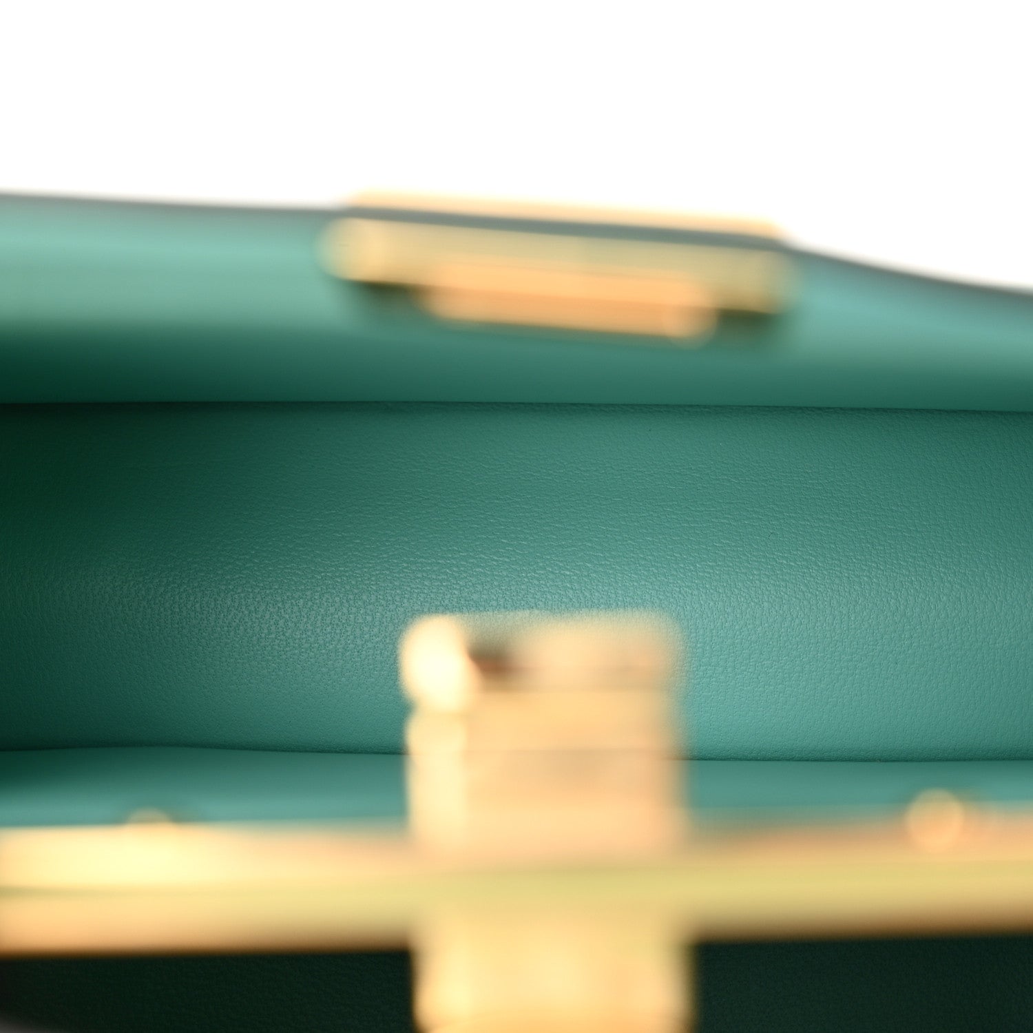 Fendi Shiny Nappa Petite Peekaboo I SEE U Satchel Spring Turquoise 6 of 11